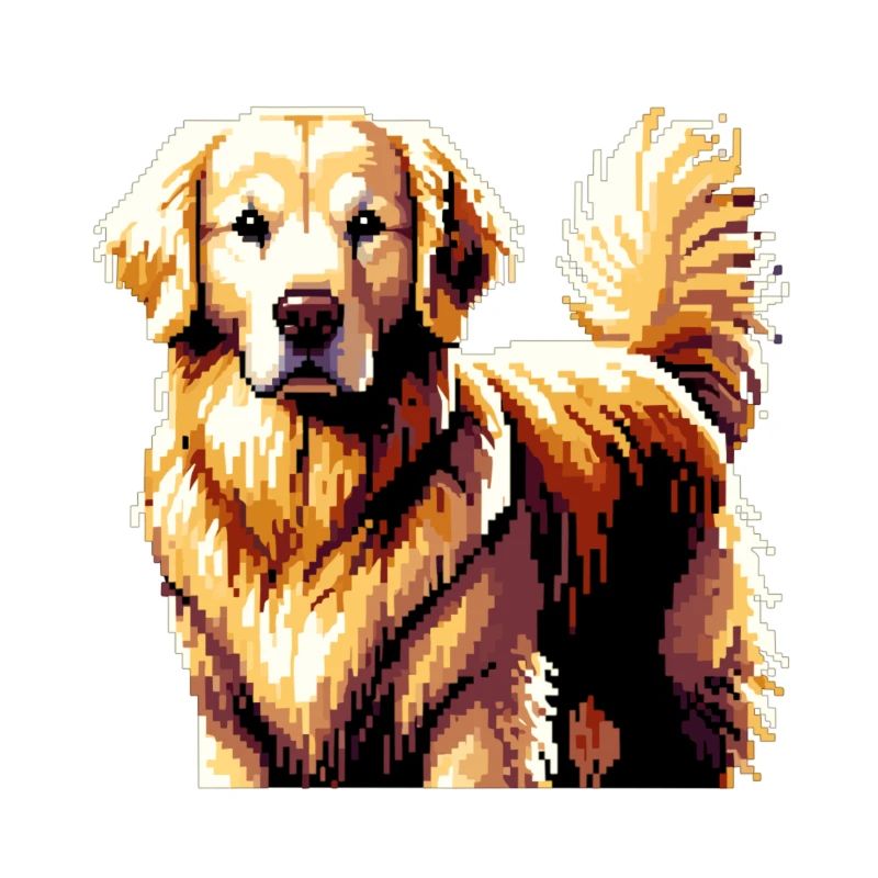 Pixel Golden Retriever