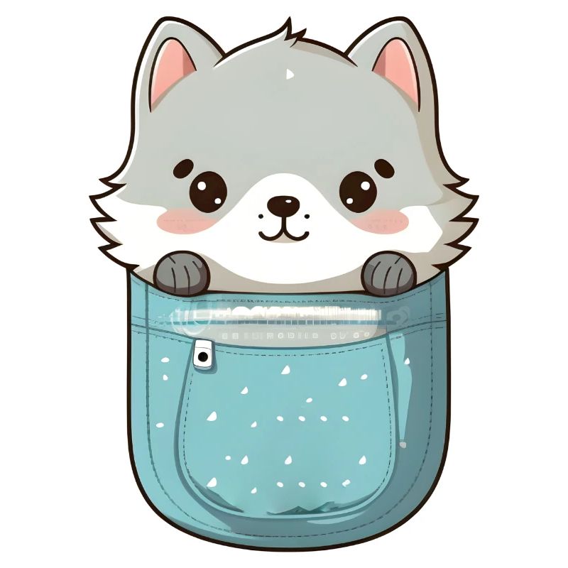 Kawaii Sacs Wolf