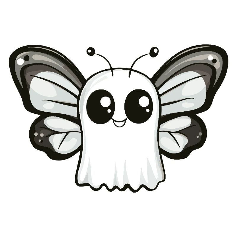 Schmetterling Halloween Comic Geist