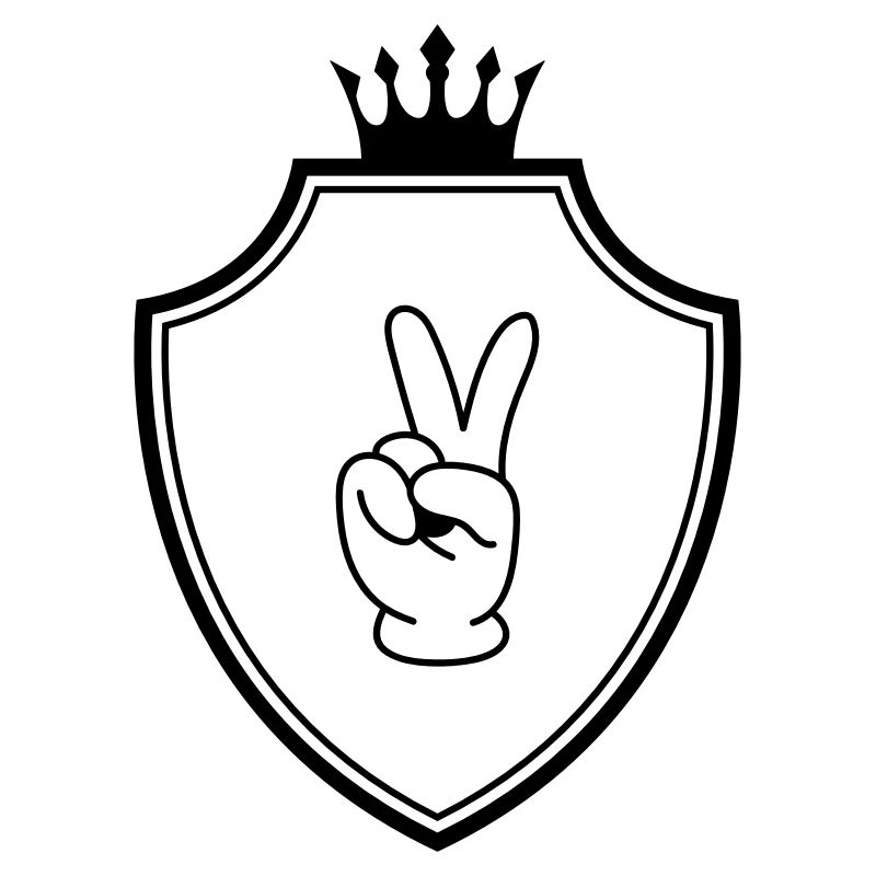 Peace Hand Comic Wappen