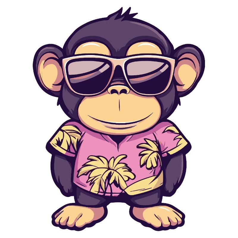 Affe Comic Lustig Sommer