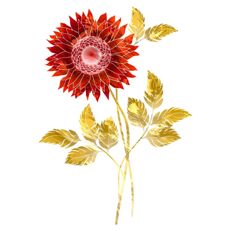 Fleur colorée