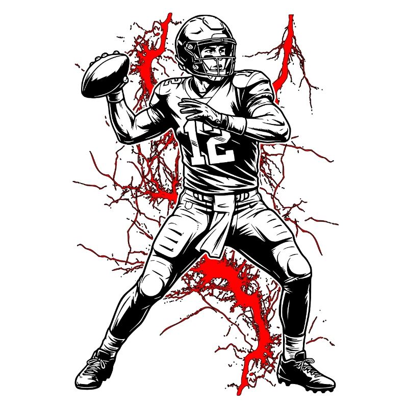 Quarterback in a lightning storm