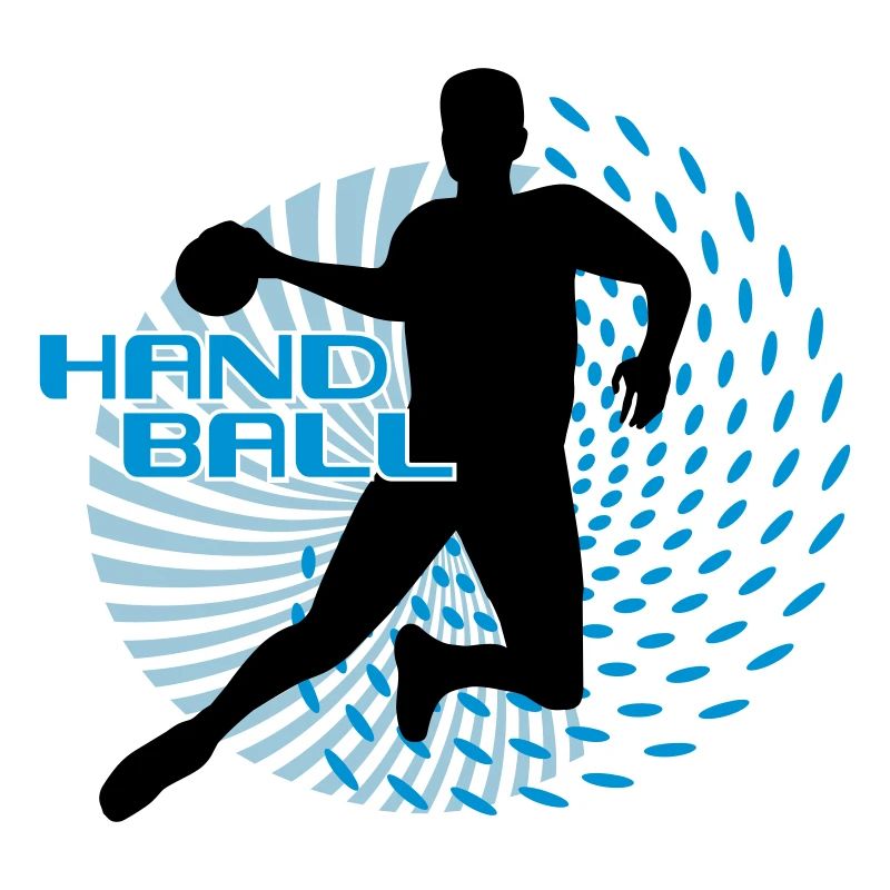 joueurs de handball dans le tourbillon de cercle