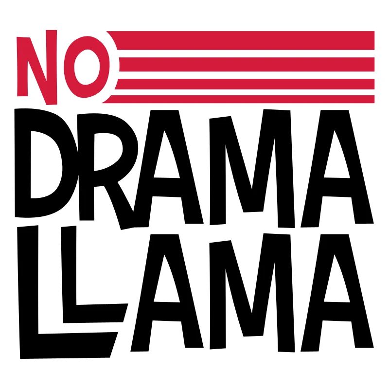 text logo no drama llama party cool feiern spass c