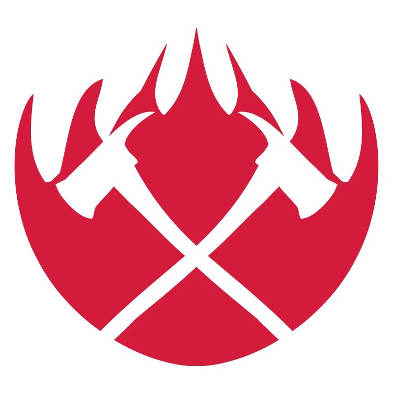 Fire flames 2 axes logo