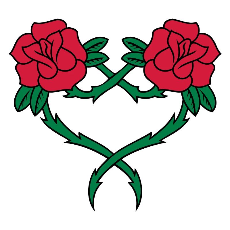 Rose Blumen-Herz-2 3c