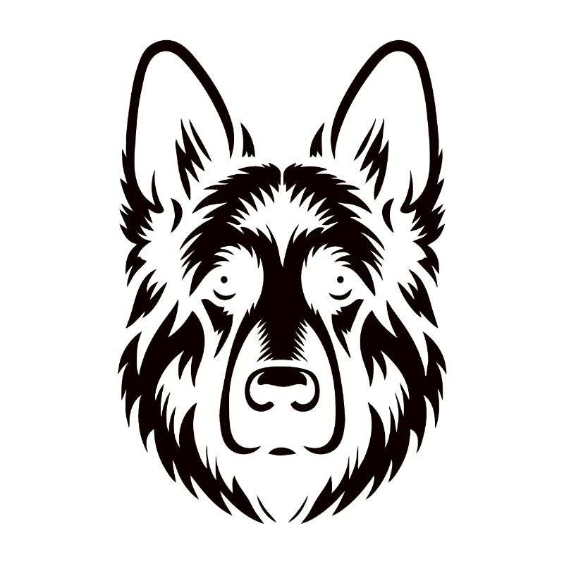 German Shepherd silhouette design