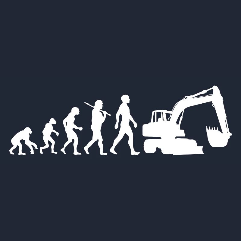 Bagger Evolution Silhouette Geschenk