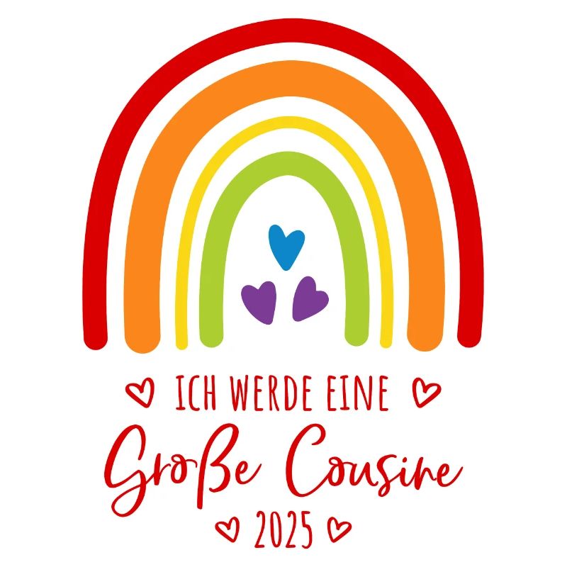 Boho Regenbogen Ich werde eine große Cousine 2025