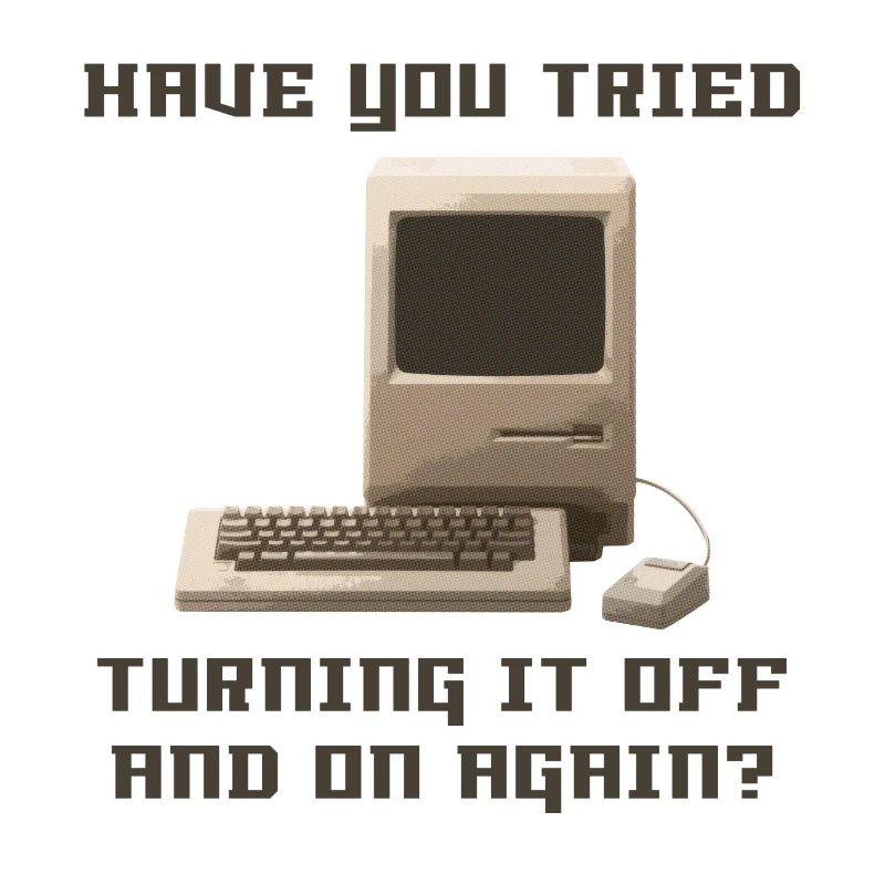 Computer off and on again