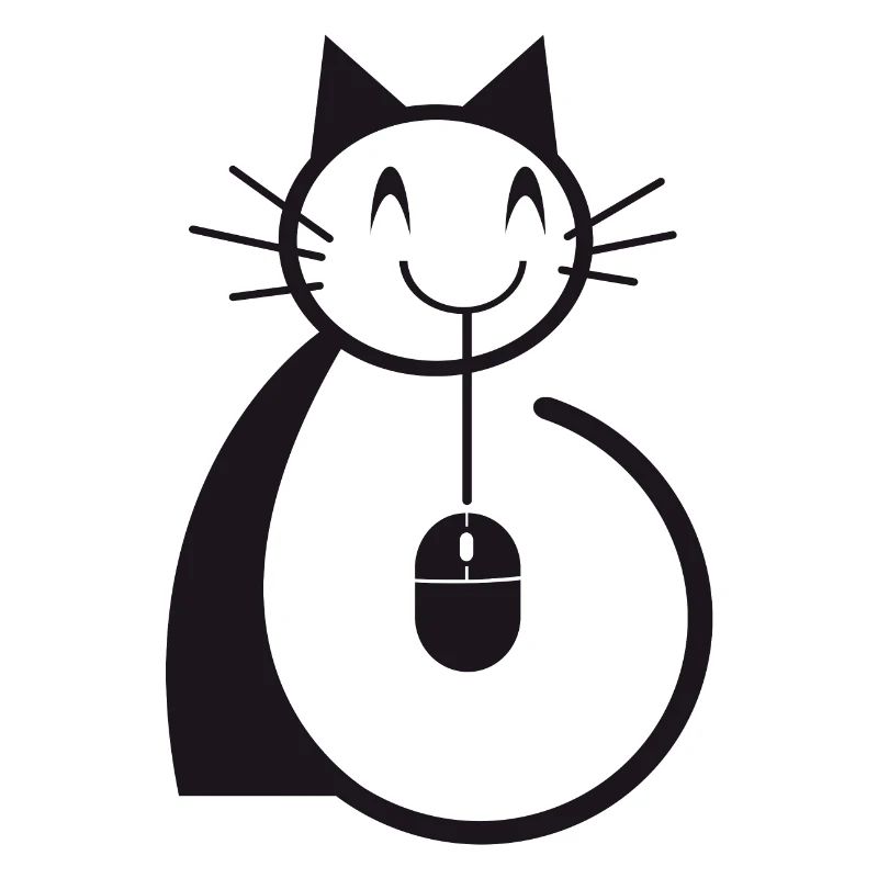 Chat souris ordinateur