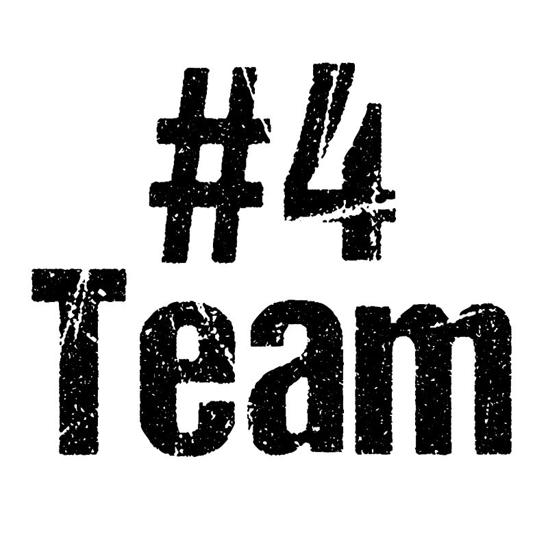 Team Teamplayer Hashtag Number 4 fourth team