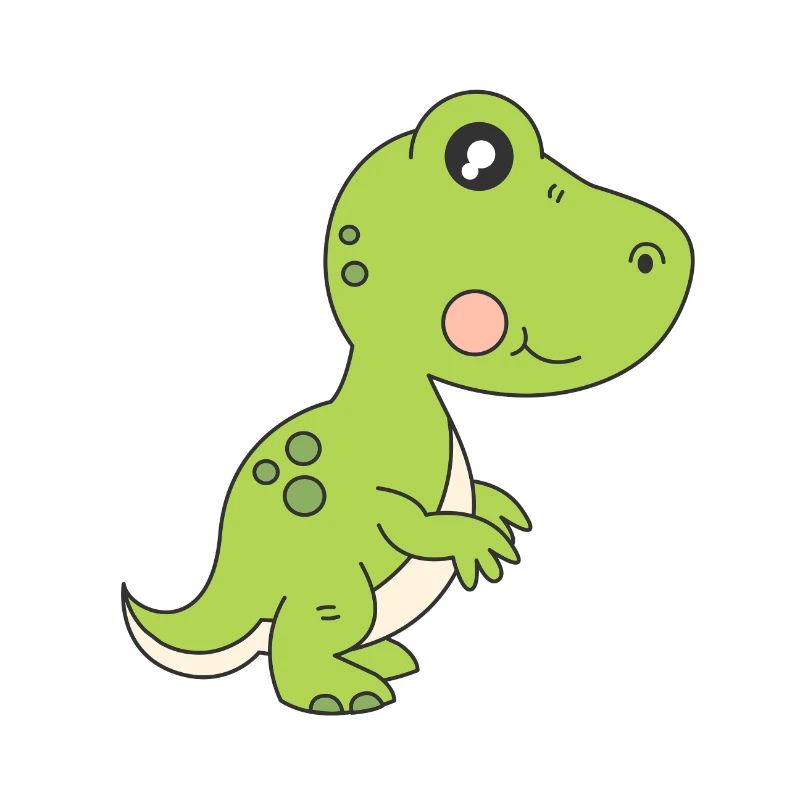 doux bébé Dino super confiance style comique