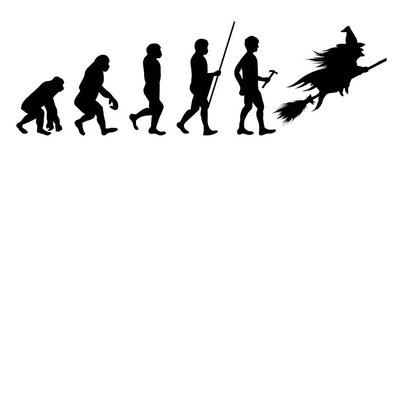 Evolution zur Hexe T-Shirt Geschenk Halloween