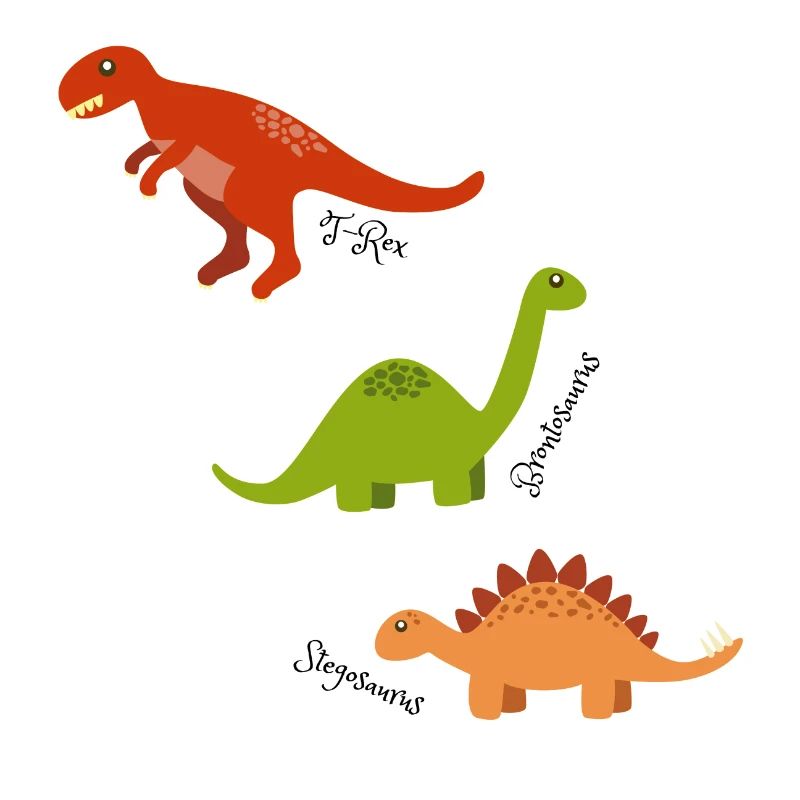 Three dinosaurs