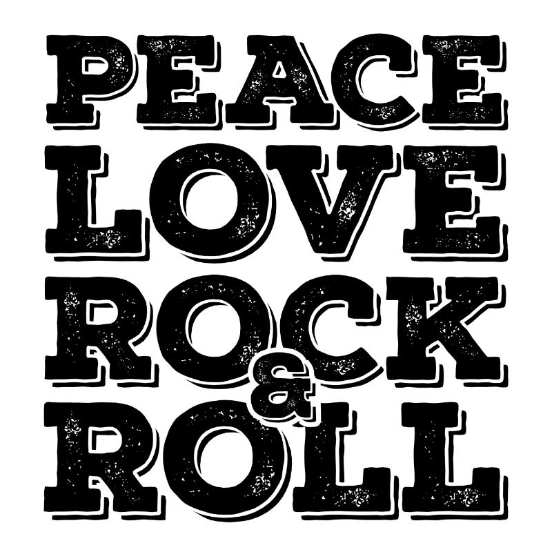 Rock N Roll Message Black Cool Gift