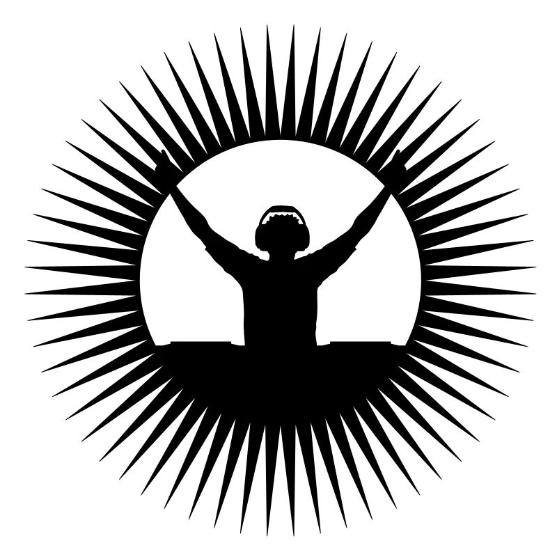 DJ star silhouette