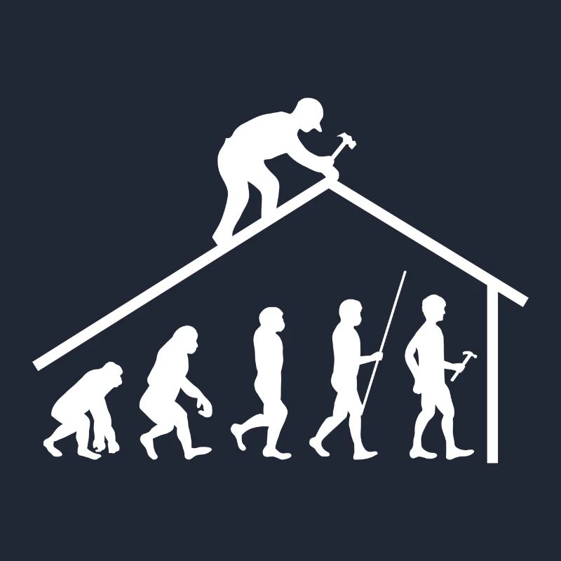 Evolution Zimmerer Dachdecker Geschenk