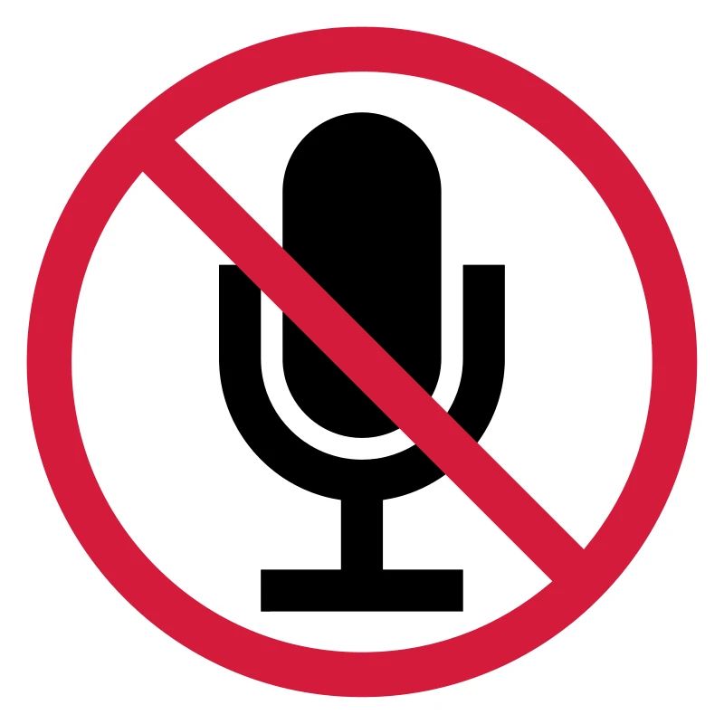 Schild Mute Microphone