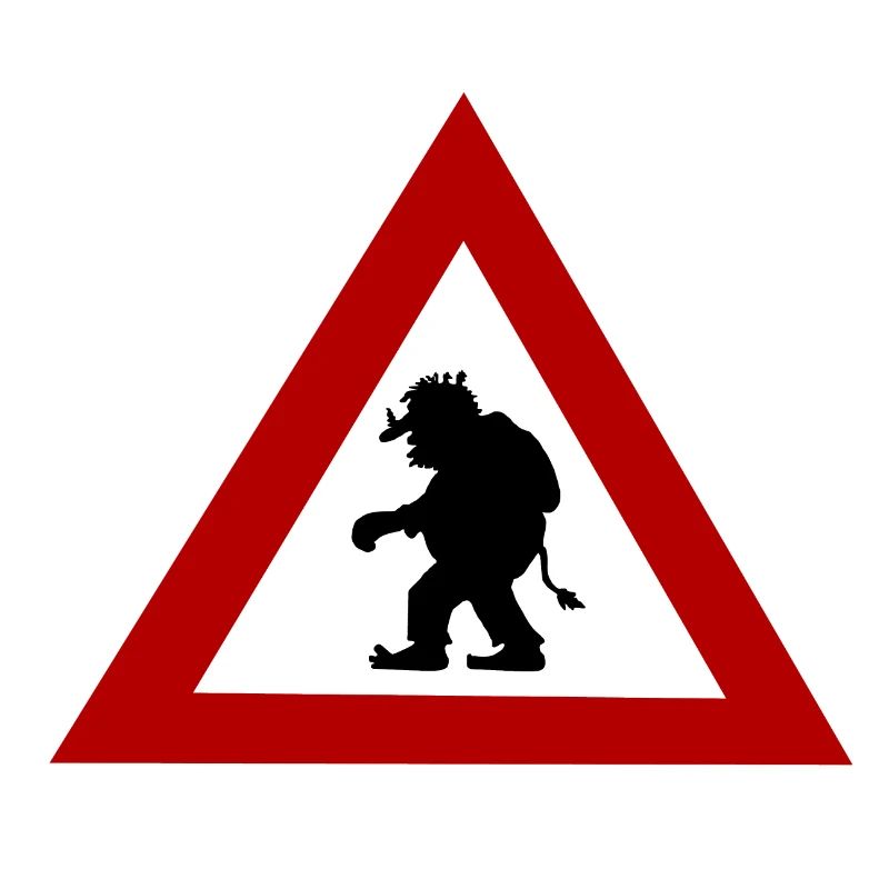 Panneau de danger Troll