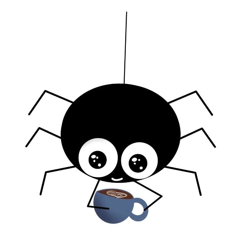 Araignée avec café - douce idée cadeau