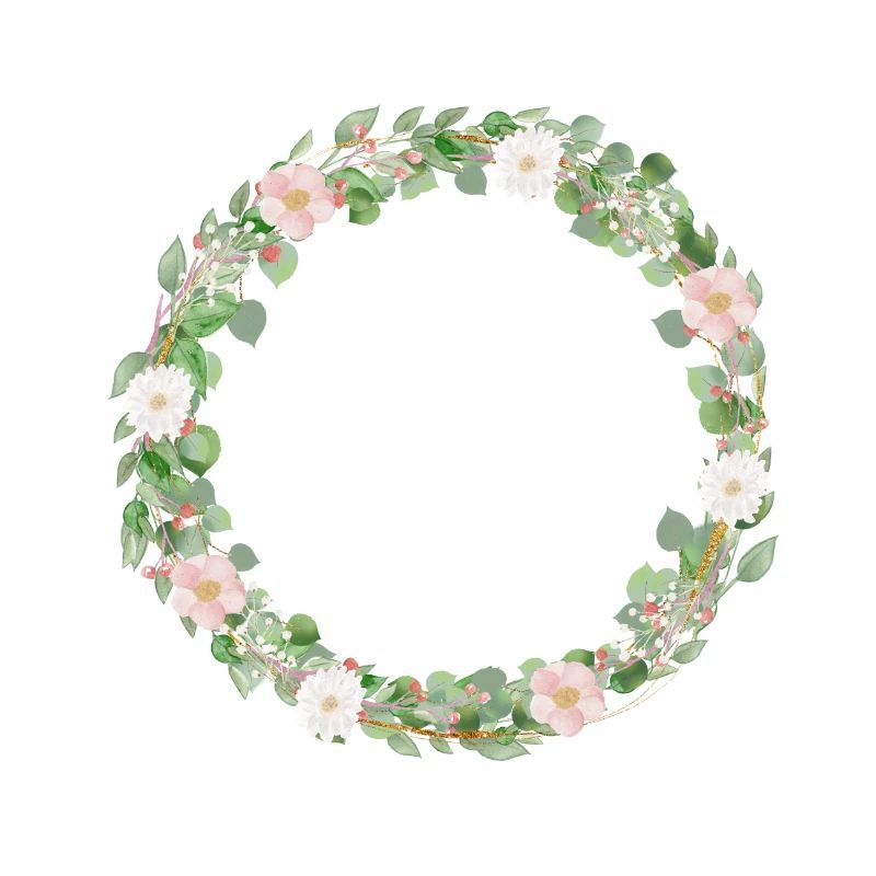 Wreath flowers customizable