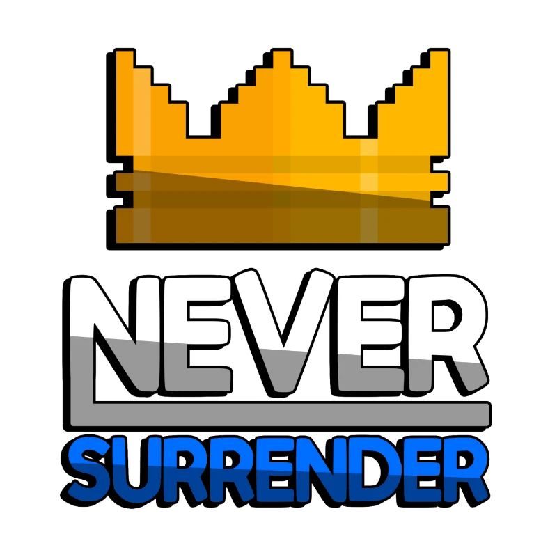 NEVER SURRENDER (Blau) + King Crown - Gaming