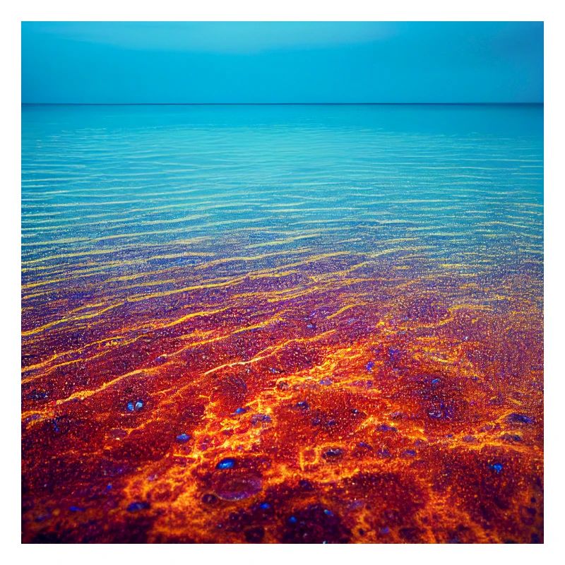 Mer arc-en-ciel calme