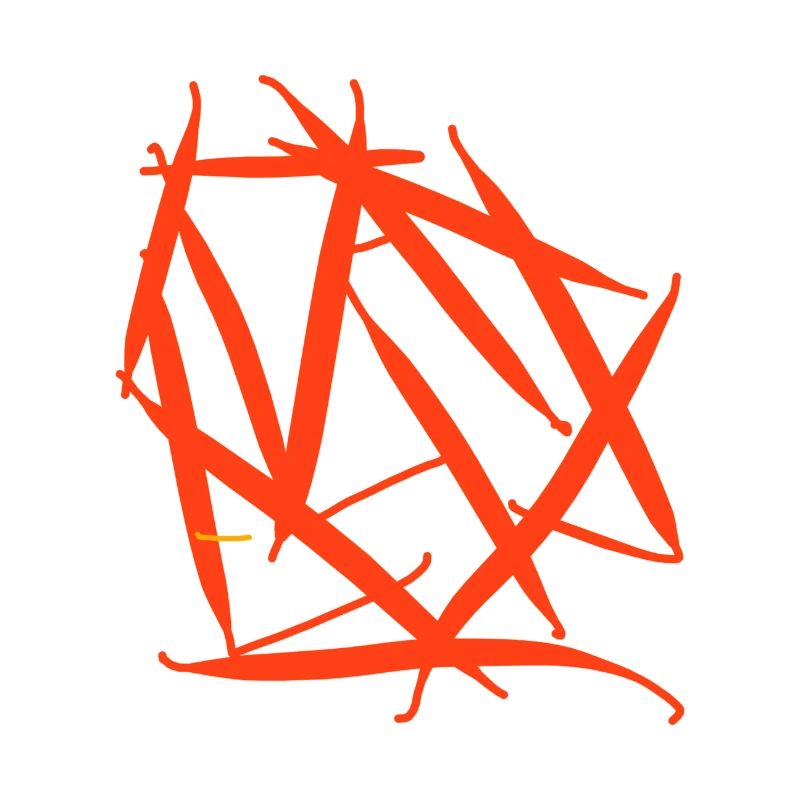Cube abstrait rouge