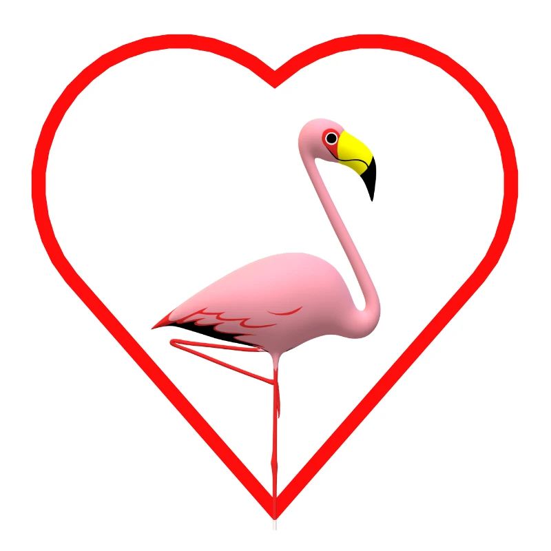 Flamingo Liebe Herz Tier chic