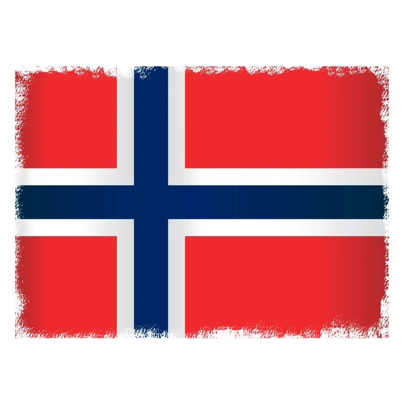 Drapeau grunge de la Norvège