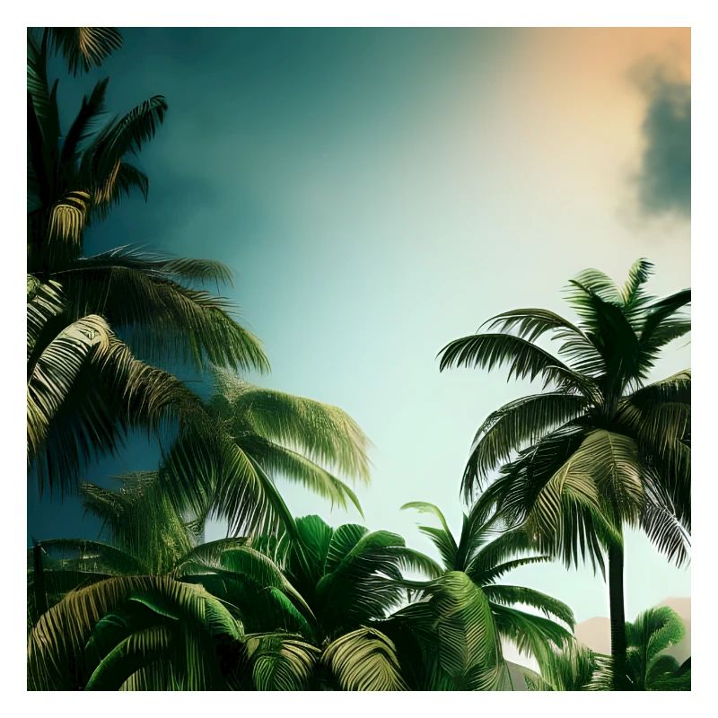 Landscape with palm trees