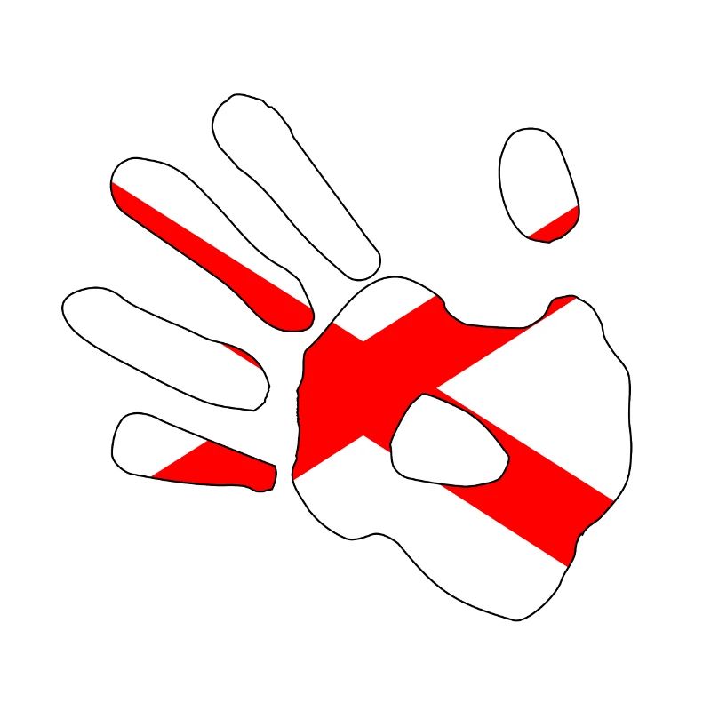 Silhouette d’impression de main du drapeau de St Patrick