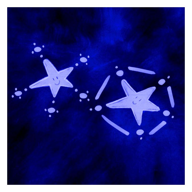 2 ÉTOILES BLEUES