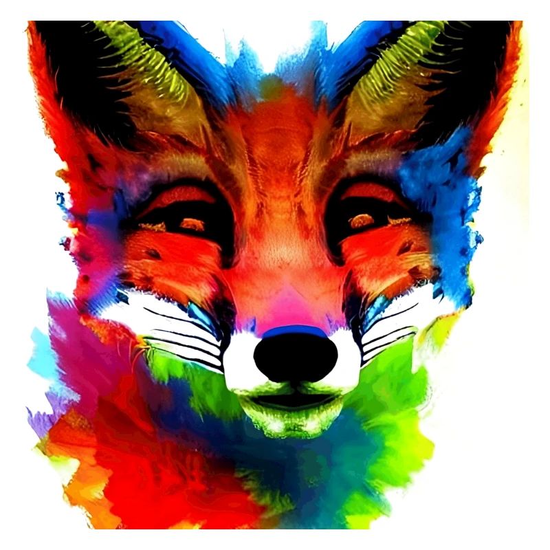 A colourful Fox, water colours