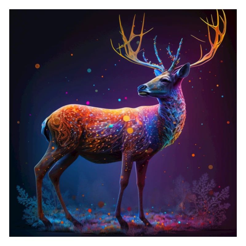 Colored deer, unique design