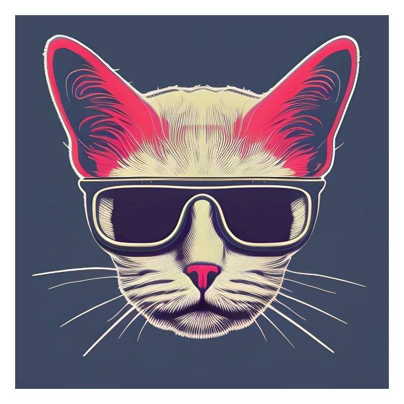 Coole Katze mit Sonnenbrille