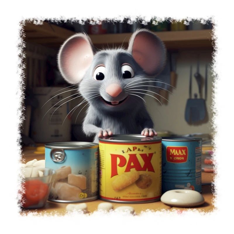 Souris affamée