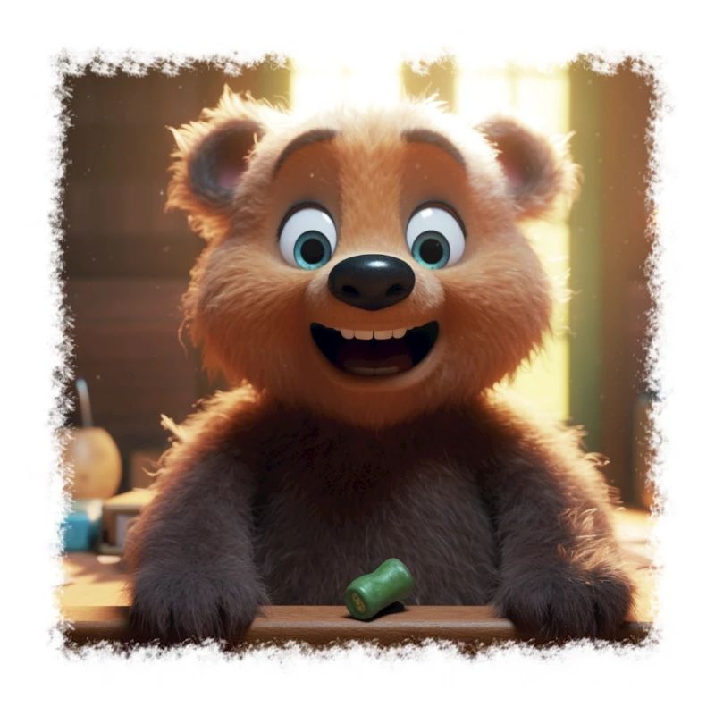 Petit ours heureux
