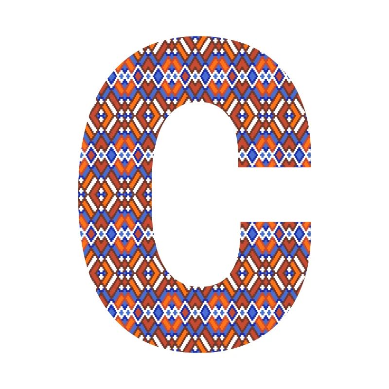 Monogramm Buchstabe C - geometrisches Muster