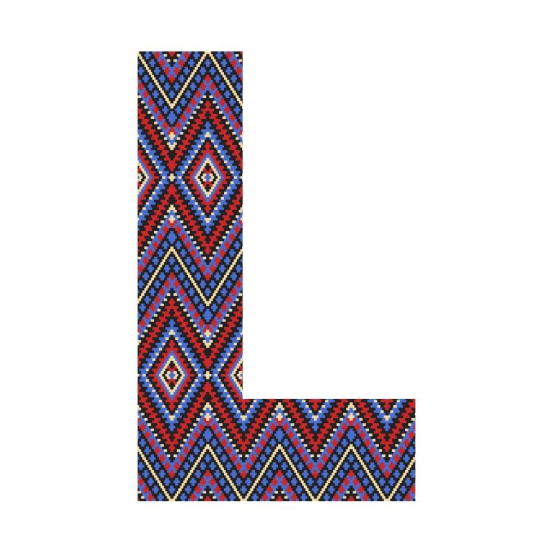 Monogramm Buchstabe L - geometrisches Muster