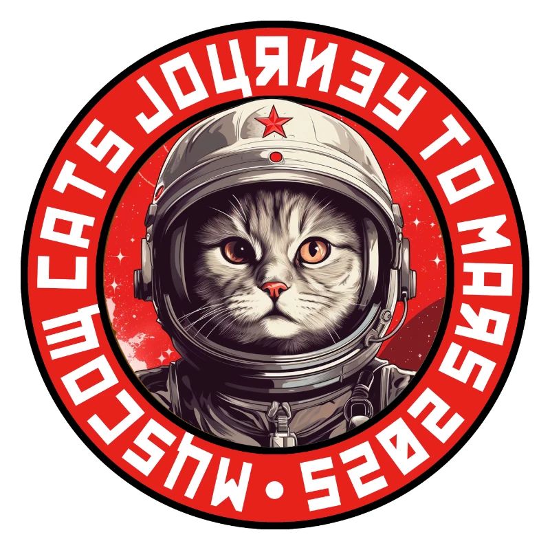 Logo du chat astronaute - soviétique