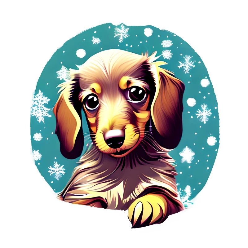 Teckel Chien Noël Teckel Chiot Hiver