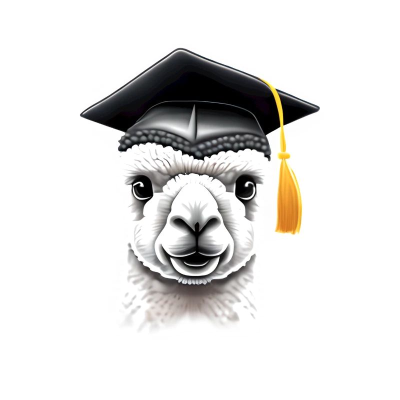 Alpaka Studium Absolvent Bachelor Schulabschluss