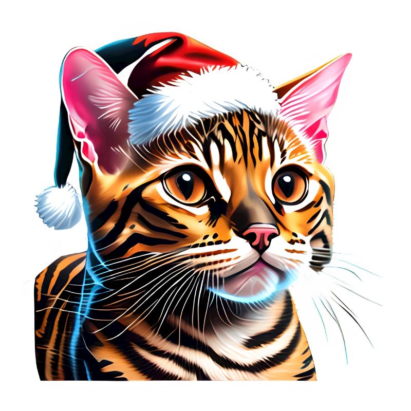 Chaton de Noël chat du Bengale Chaton du Bengale