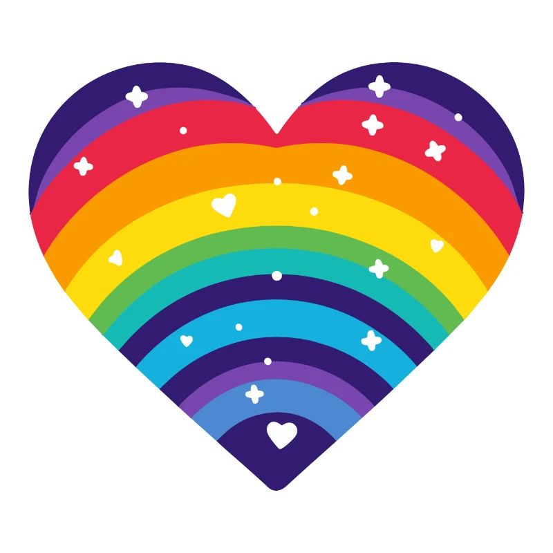 Sternenförmiges Regenbogenherz