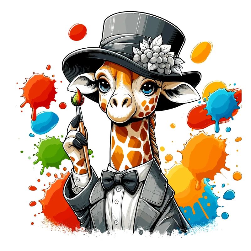 Giraffe mit Hut
