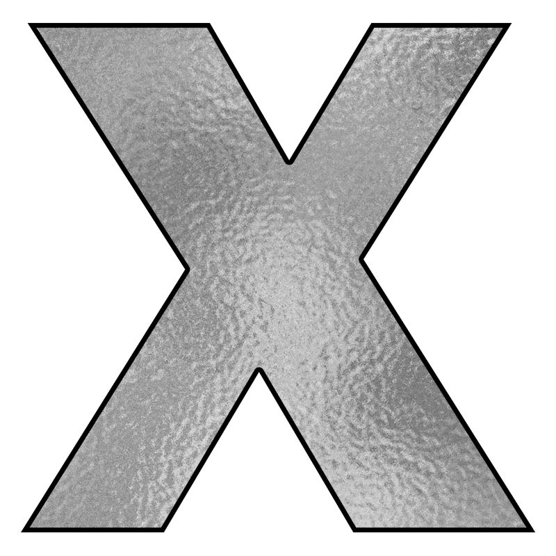 Buchstabe X Silber