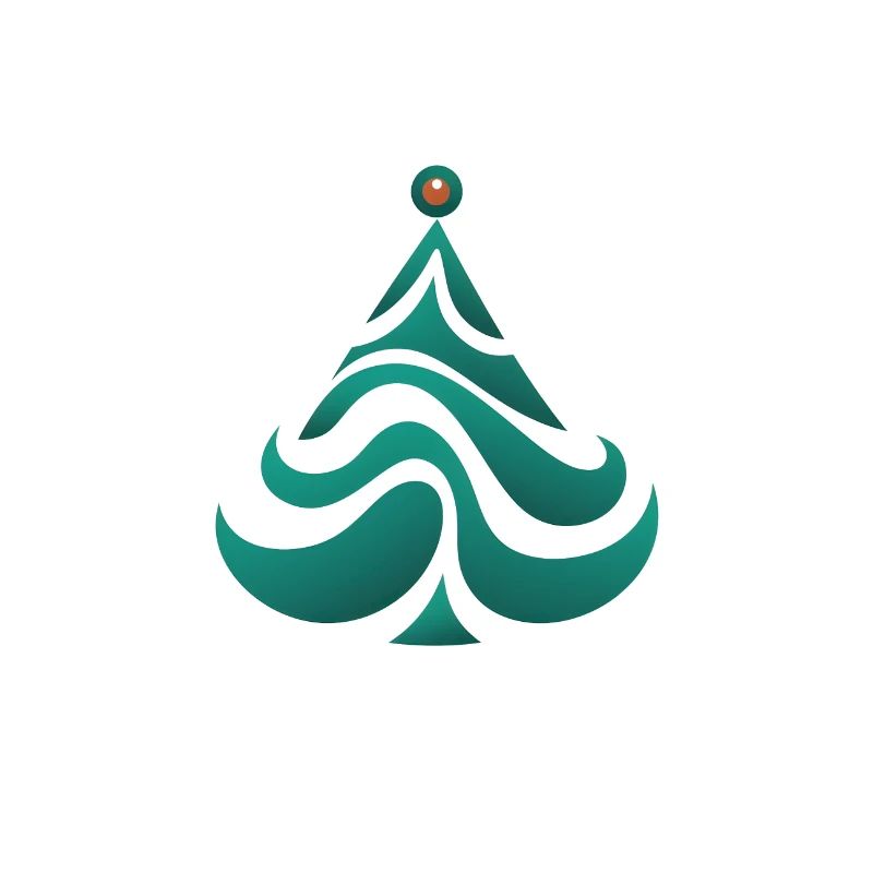 Tannenbaum Christbaum oder Weihnachtsbaum Emblem